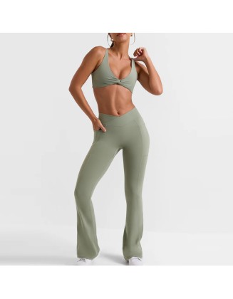 Loose micro flare pants high waisted hip lift outdoor sports dance yoga pants long women's casual wide-legged pants